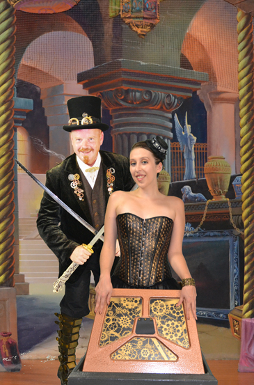 Photo of magician with assistant