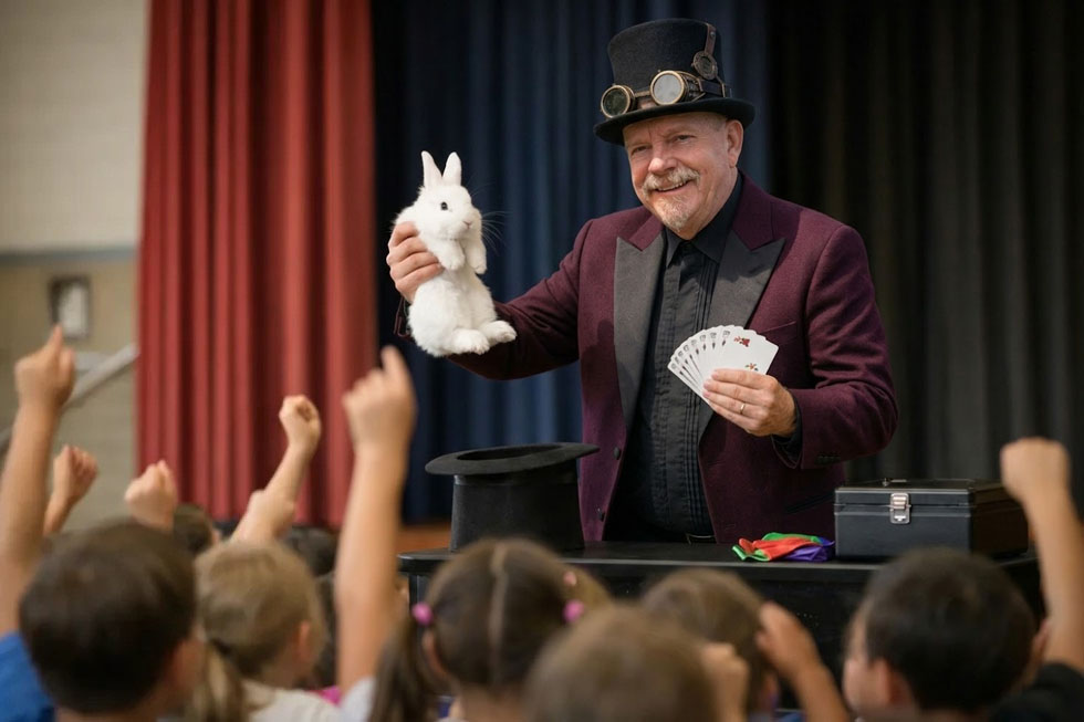 School Assembly Magician Example That Works