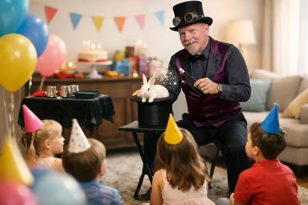 Birthday Magician for Home Parties Example