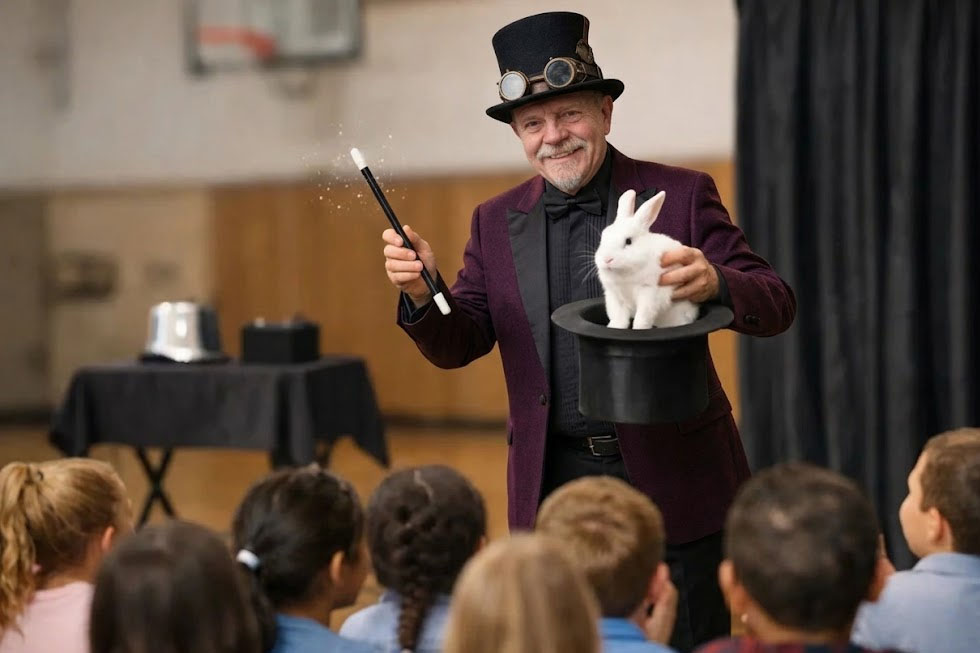 School Assembly Magician Houston Parents Trust