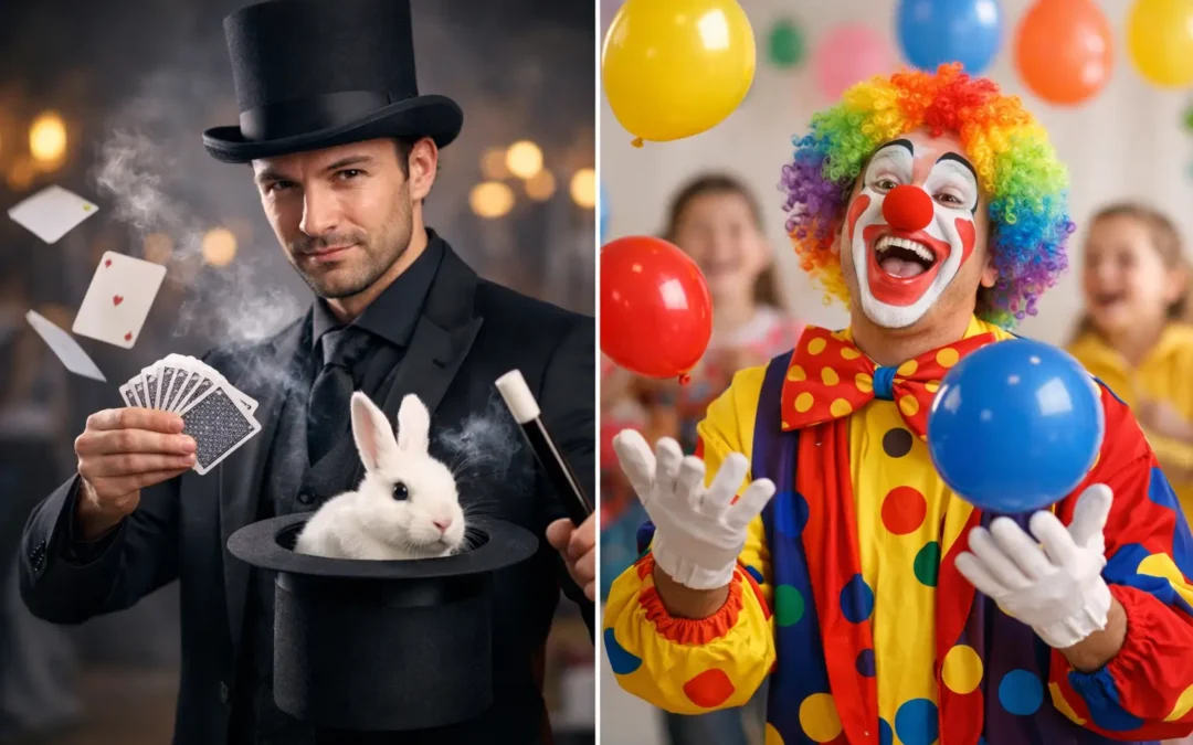 Magician Versus Clown Entertainment for Parties